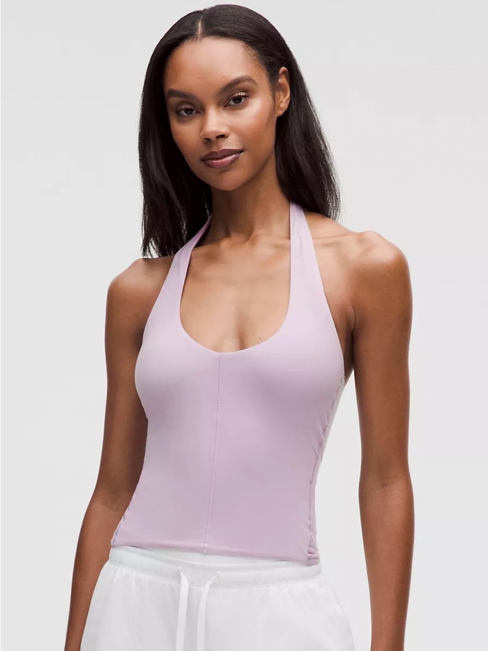 Lululemon Wundermost Ultra-Soft Nulu Halter NWOT Size S Tank Top Lilac Play